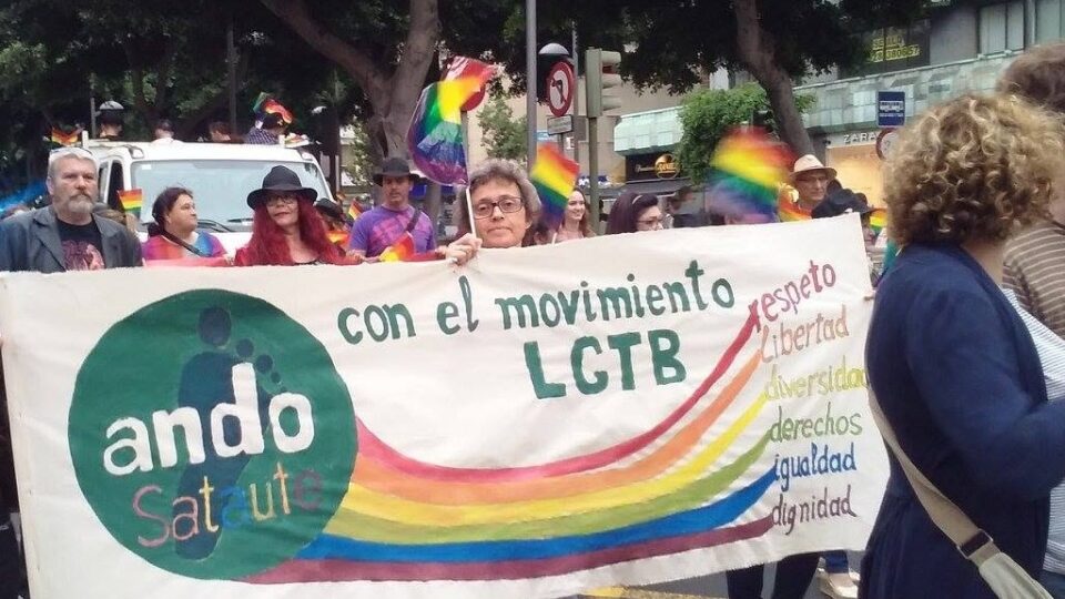 Imagen de archivo de la participación de ANDO Sataute en una manifestación del Orgullo LGTBI+