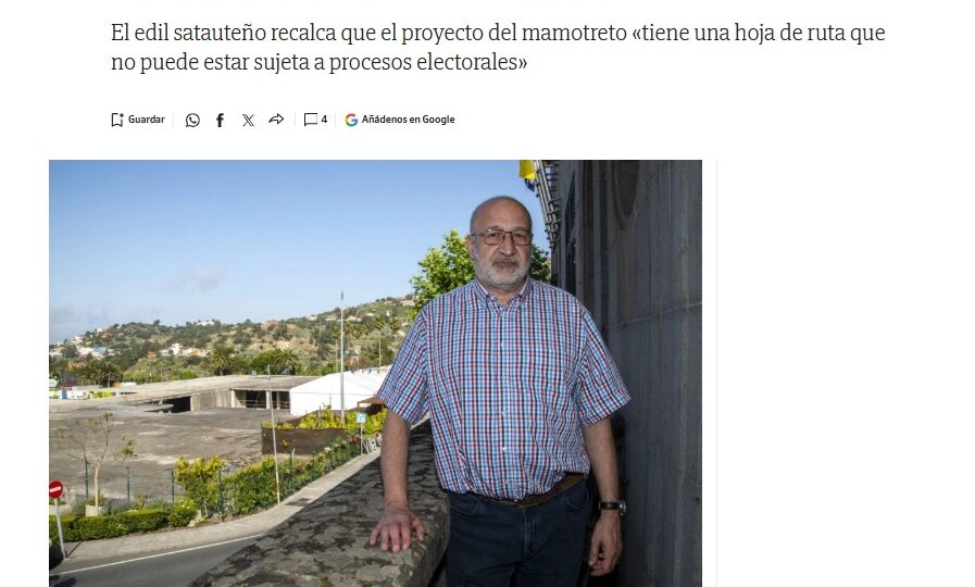 Imagen de la entrevista publicada hoy por Canarias7