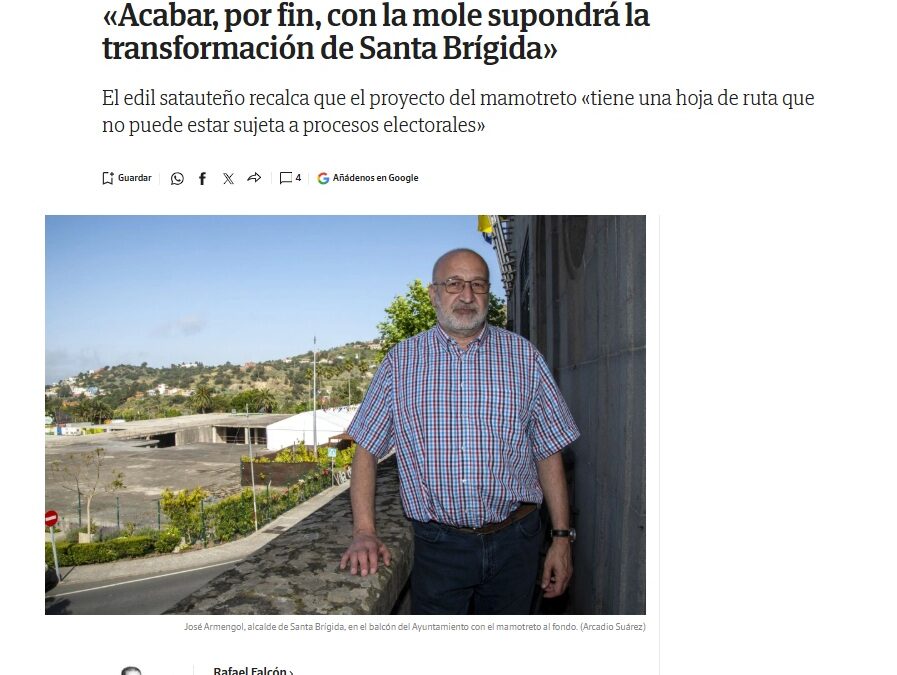 Imagen de la entrevista publicada hoy por Canarias7