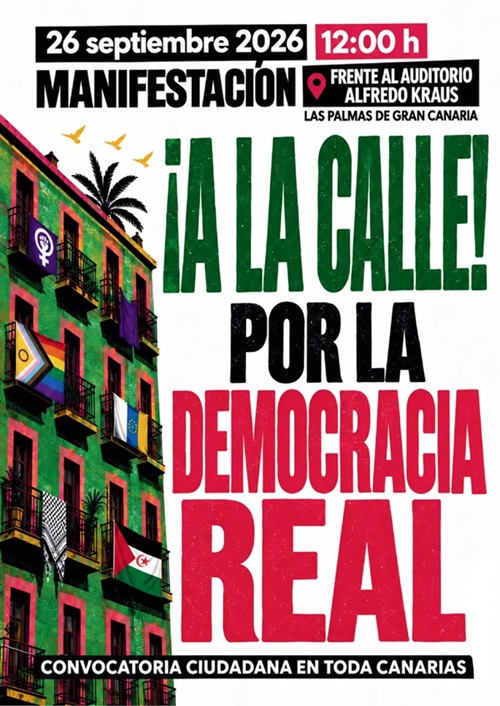 Cartel de la convocatoria de la manifestación